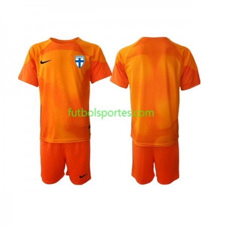 Camiseta Finlandia Portero Niño Primera Equipación 2022/2023